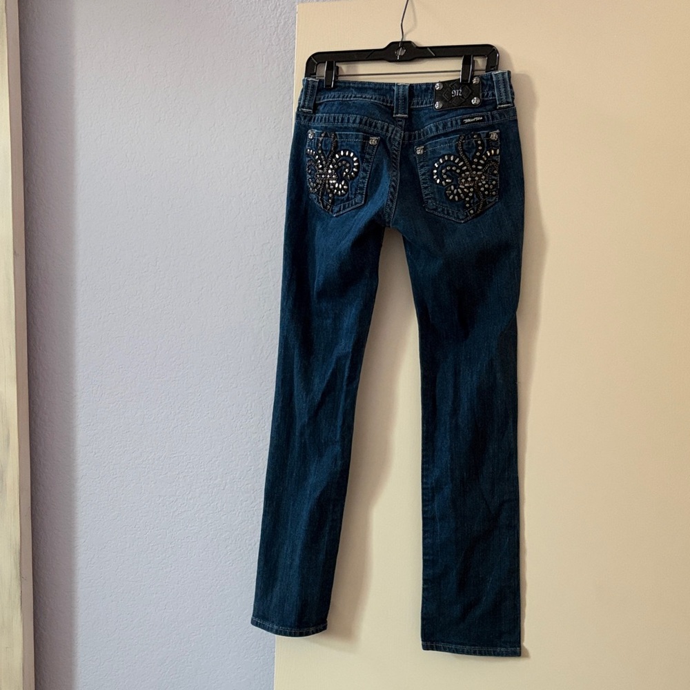 Miss Me Dark Blue Straight Leg Jeans